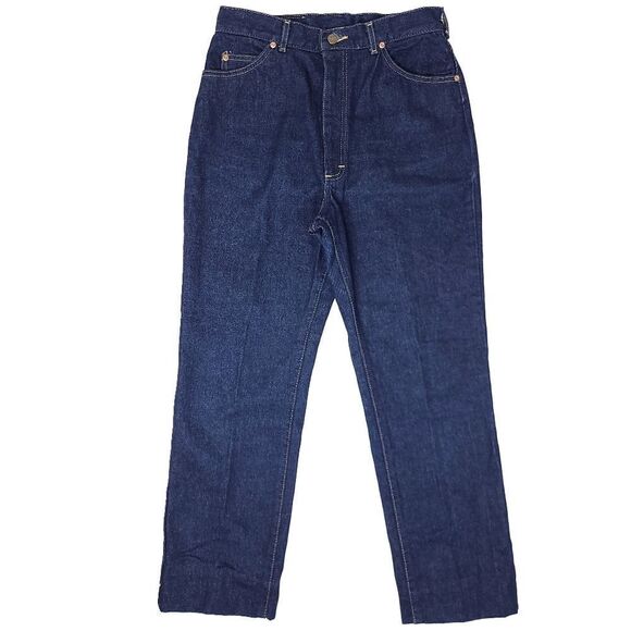 Vintage USA Lee Mom Jeans Womens 14 Petite (30x28) Blue Union Made Western Rodeo - Picture 1 of 8